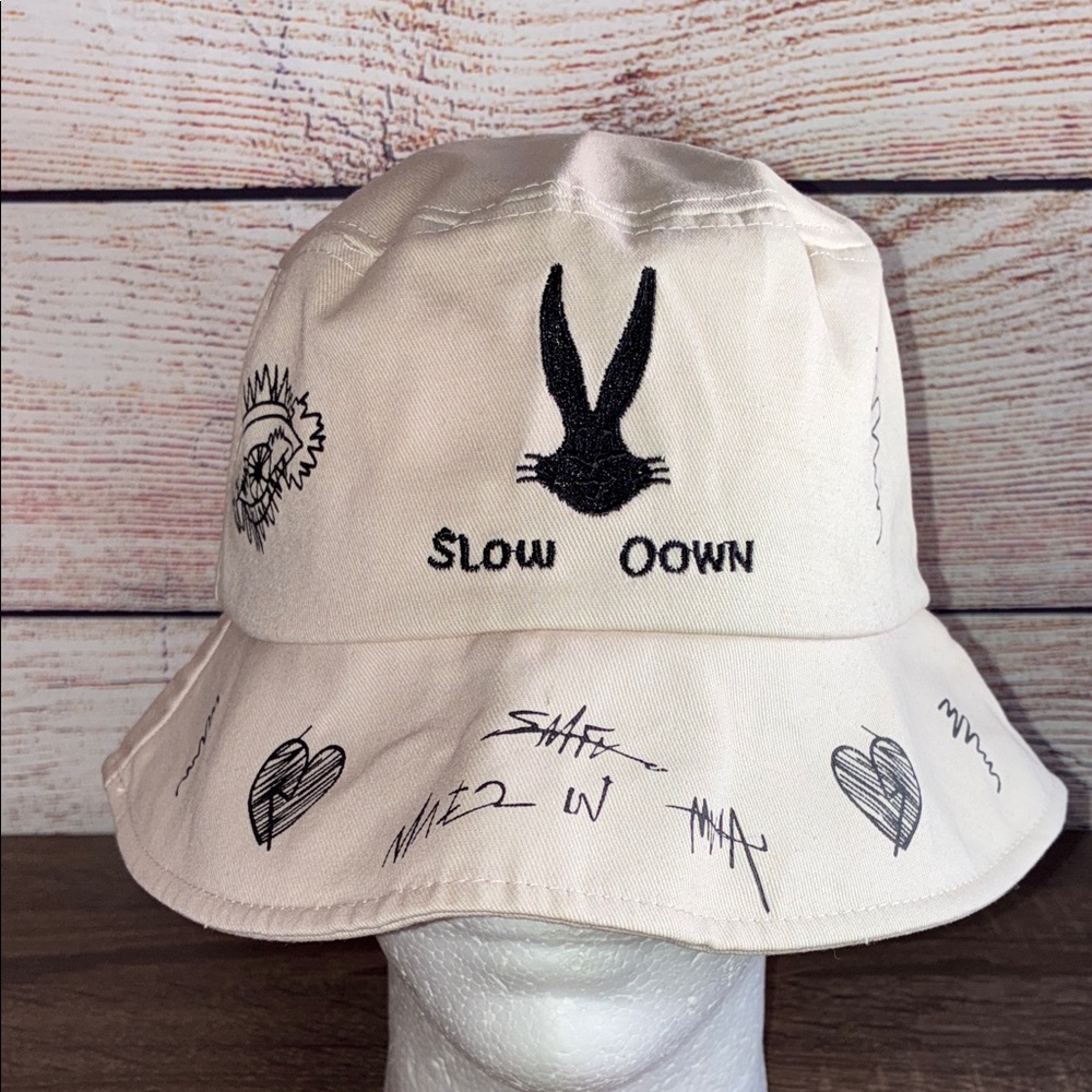 NWOT Slow Oown Tan Bucket Hat Unbranded